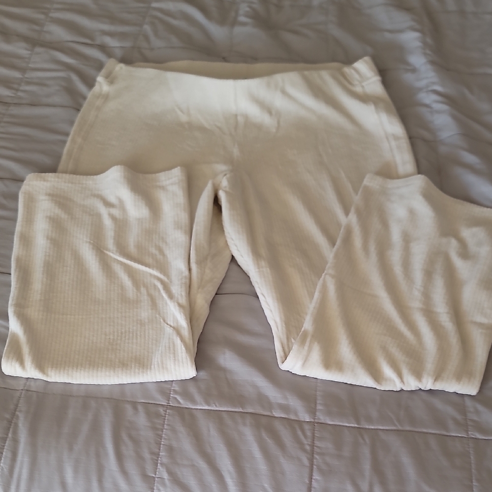 XXL Cream Ribbed Lounge Pants Old Navy Never Worn